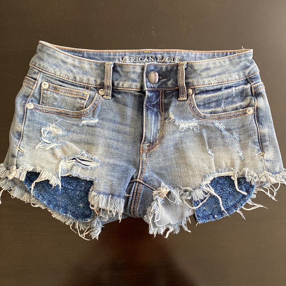 American Eagle Low Rise Denim Shorts